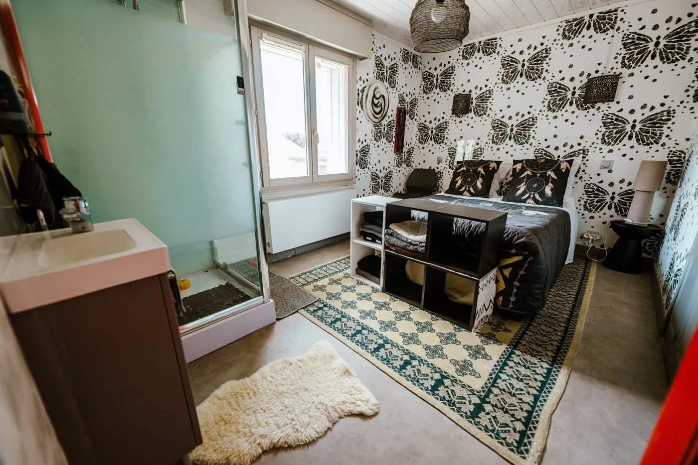 Chambre papillon des chambres d'hôtes familiales à Merlimont